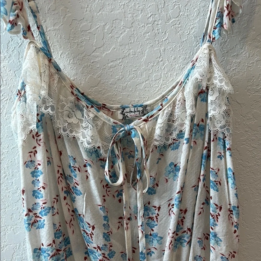 Free People Intimately Floral Ruffle Bodysuit